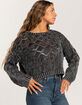FULL TILT Womens Open Weave Washed Pullover Sweater image number 1