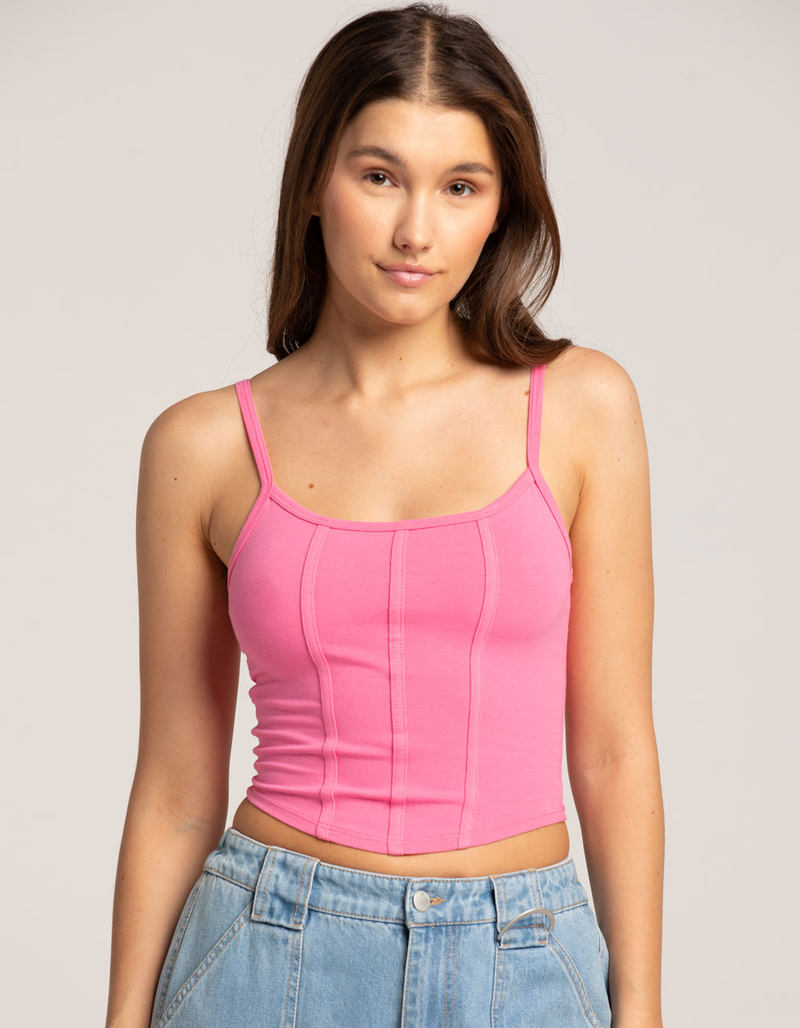 RSQ Womens Solid Corset Top image number 0