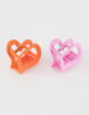 FULL TILT 2 Pack Heart Matte Hair Claw Clips image number 2