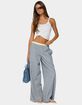 EDIKTED Indya Contrast Plaid Wide Leg Pants image number 5