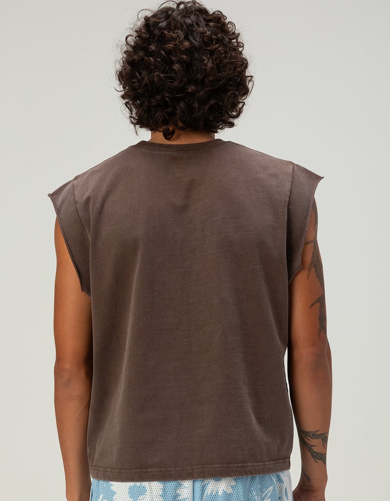 RSQ Mens Washed Crop Muscle Tee image number 5