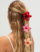 FULL TILT 3 Pack Hibiscus Floral Claw Clips image number 3