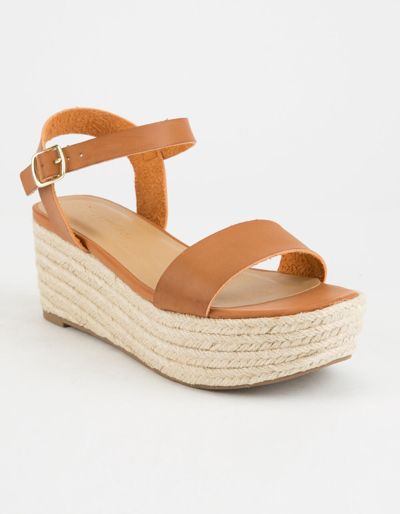 CITY CLASSIFIED Espadrille Tan Womens Platform Sandals image number 0