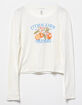 FULL TILT Orange Girls Long Sleeve Baby Tee image number 2