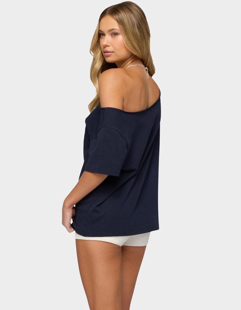 EDIKTED Hawaiian Babe Off Shoulder Tee image number 2