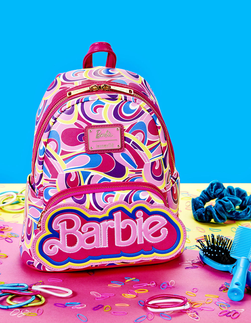 LOUNGEFLY x Barbie Totally Hair 30th Anniversary Mini Backpack image number 3