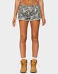 EDIKTED Joyce Camo Low Rise Denim Shorts image number 1