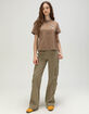 RSQ Womens Low Rise Baggy Bootcut Cargo Pants image number 1