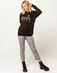 FULL TILT Dancing Skeleton Womens Sweatshirt image number 5