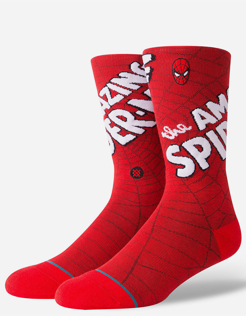 STANCE Amazing Spiderman Mens Crew Socks image number 0
