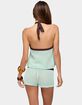 EDIKTED Loli Ring Contrast Knit Halter Top image number 3