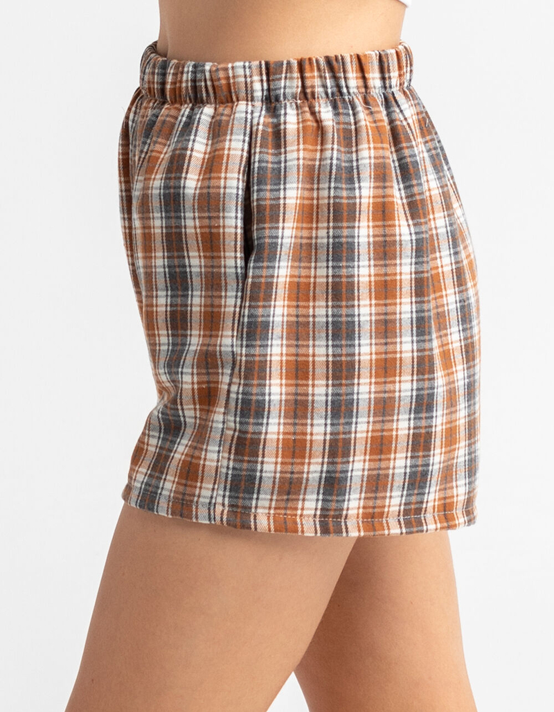 FULL TILT Womens Flannel Plaid Shorts image number 1