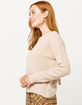 IVY & MAIN Open Twist Back Oatmeal Womens Sweater image number 3