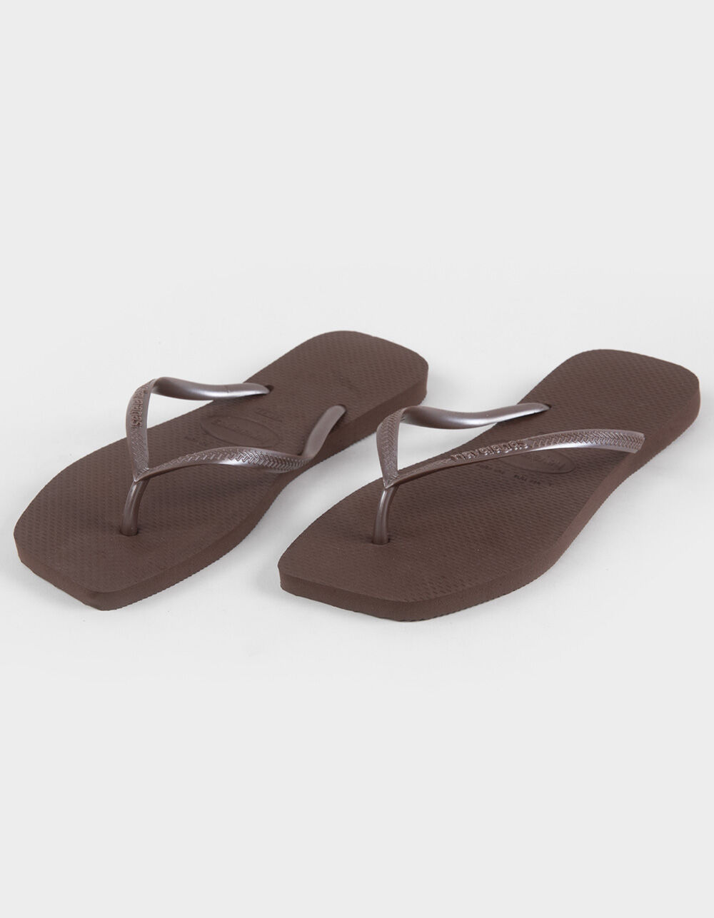 HAVAIANAS Slim Square Womens Flip Flops - DARK BROWN | Tillys