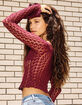 FULL TILT Womens Off The Shoulder Lace Top image number 6