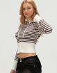RSQ Womens Striped Zip-Up Sweater image number 3