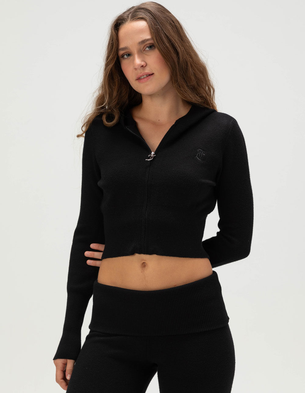 JUICY COUTURE Sweater Bling Womens Zip-Up Hoodie - BLACK | Tillys