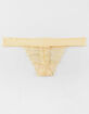FULL TILT Don't Wanna Know Light Yellow Lace Thong image number 2
