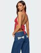 EDIKTED Polka Dot Backless Chiffon Top image number 3