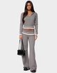 EDIKTED Kaliya Stripey Fold Over Knit Pants image number 5