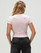 RSQ Womens California Embroidered Cherries Baby Tee image number 4