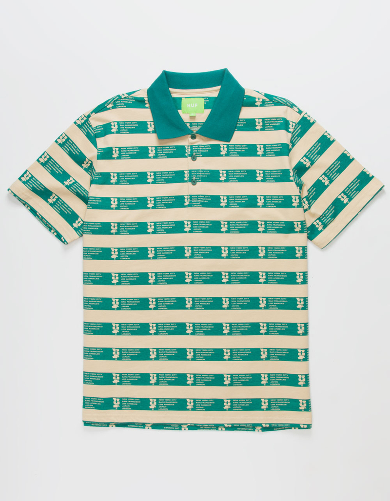 HUF Cartwright Printed Mens Polo Shirt image number 0