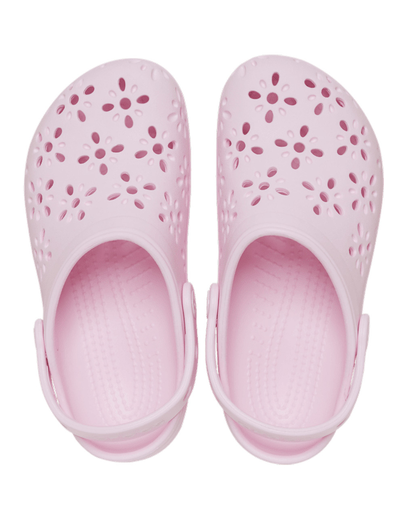 CROCS Floral Cut-Out Girls Classic Clogs image number 3