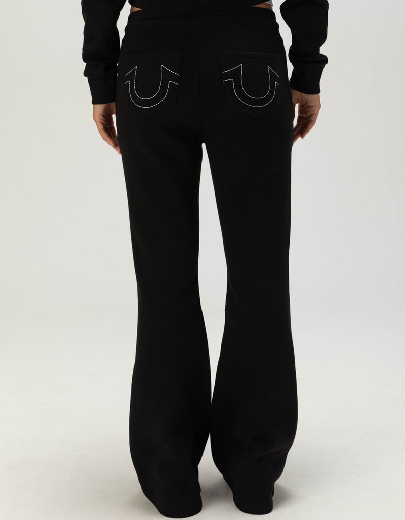 TRUE RELIGION Crystal Womens Mid Rise Flare Sweatpants image number 3