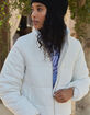 FULL TILT Essentials Corduroy Womens Cream Puffer Jacket image number 1