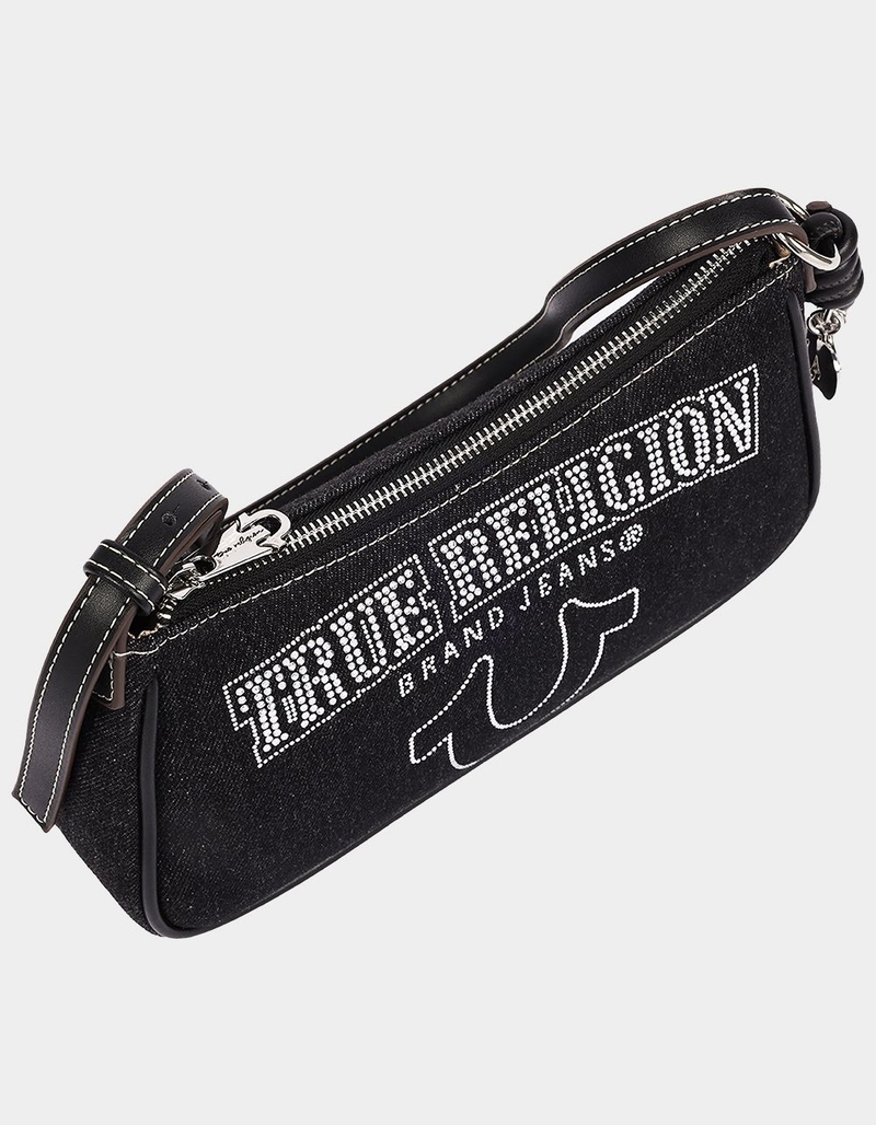 TRUE RELIGION Bling Logo Denim Shoulder Bag image number 4
