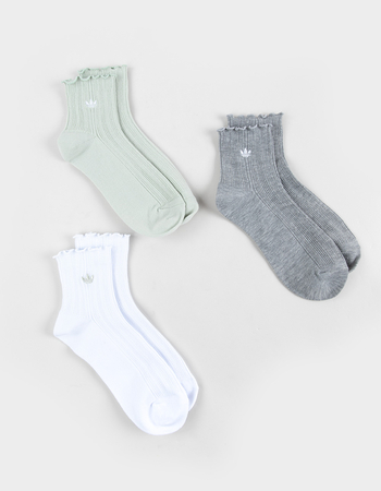 ADIDAS Originals 3 Pack Ruffle Quarter Womens Socks Primary Image