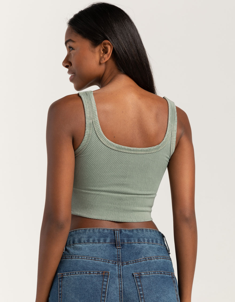 FULL TILT Seamless Washed Chevron Womens Tank Top image number 3