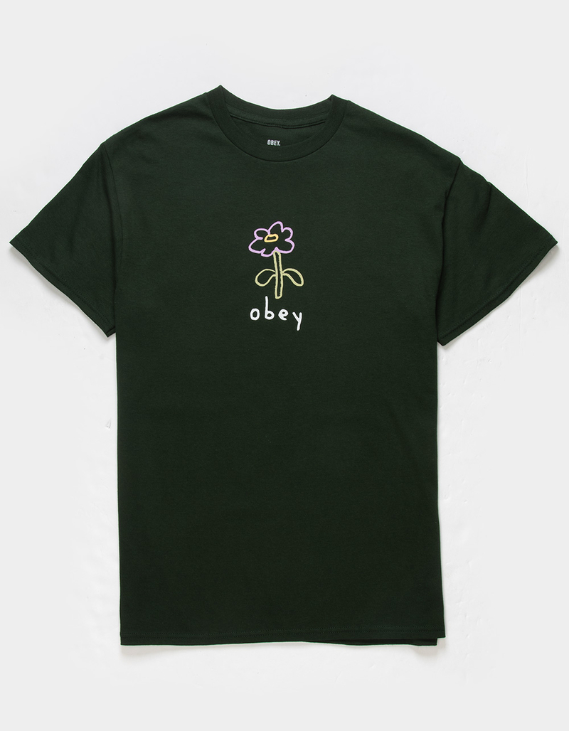 OBEY Cartoon Flower 2 Mens Tee image number 1