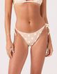 ROXY Puka Dots Tie Side Cheeky Bikini Bottoms image number 2