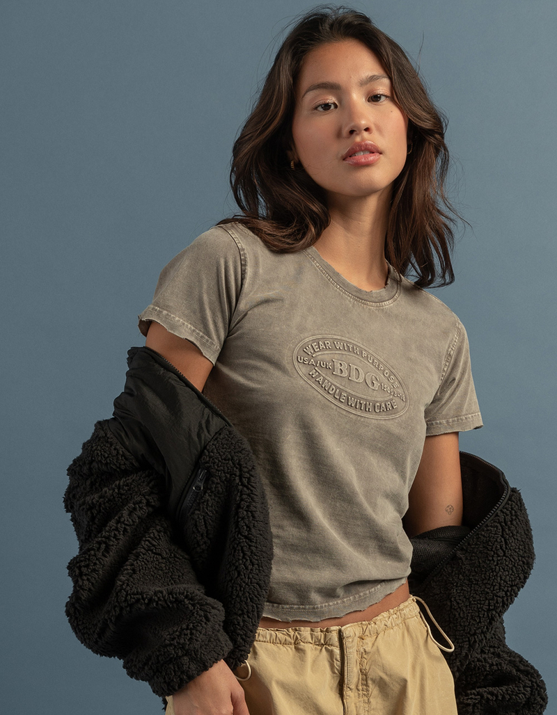 BDG Urban Outfitters Embossed Womens Baby Tee image number 0
