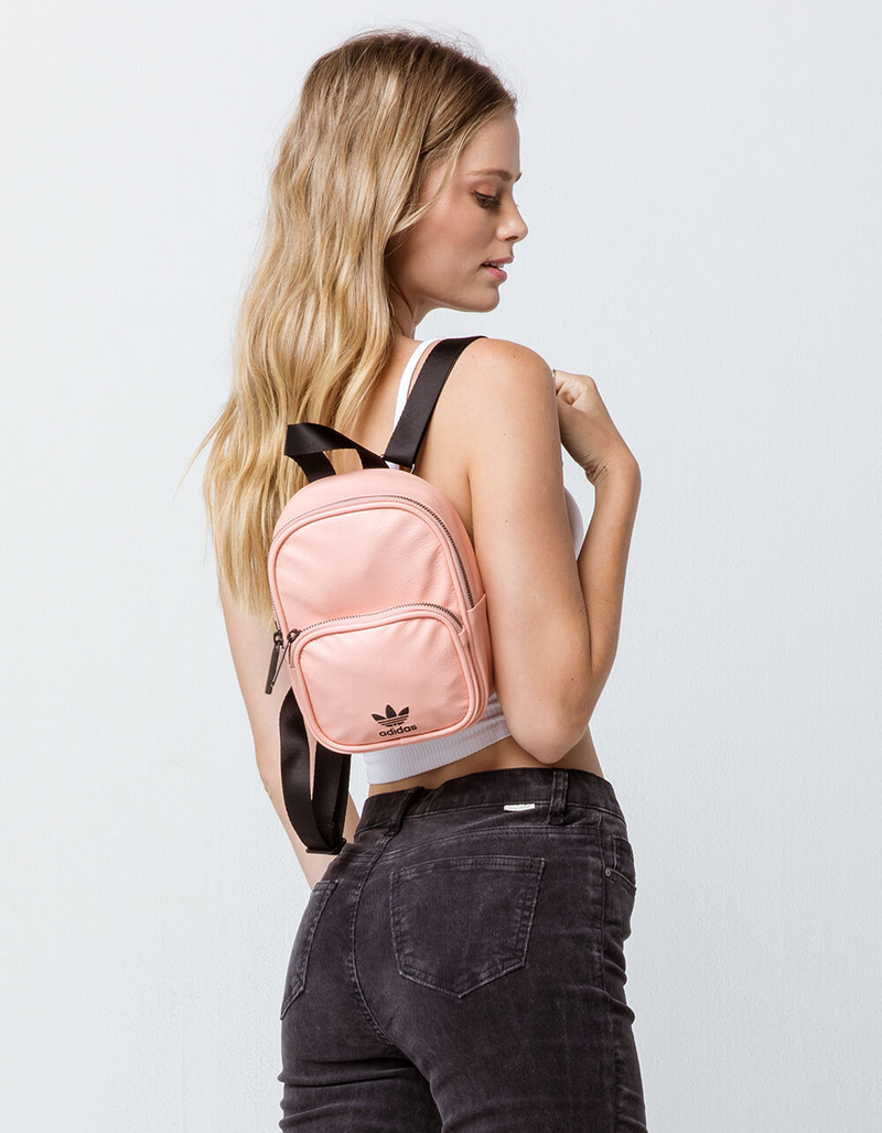 ADIDAS Originals Faux Leather Pink Mini Backpack image number 1