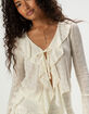 NECTAR CLOTHING Boho Womens Long Sleeve Lace Top image number 2