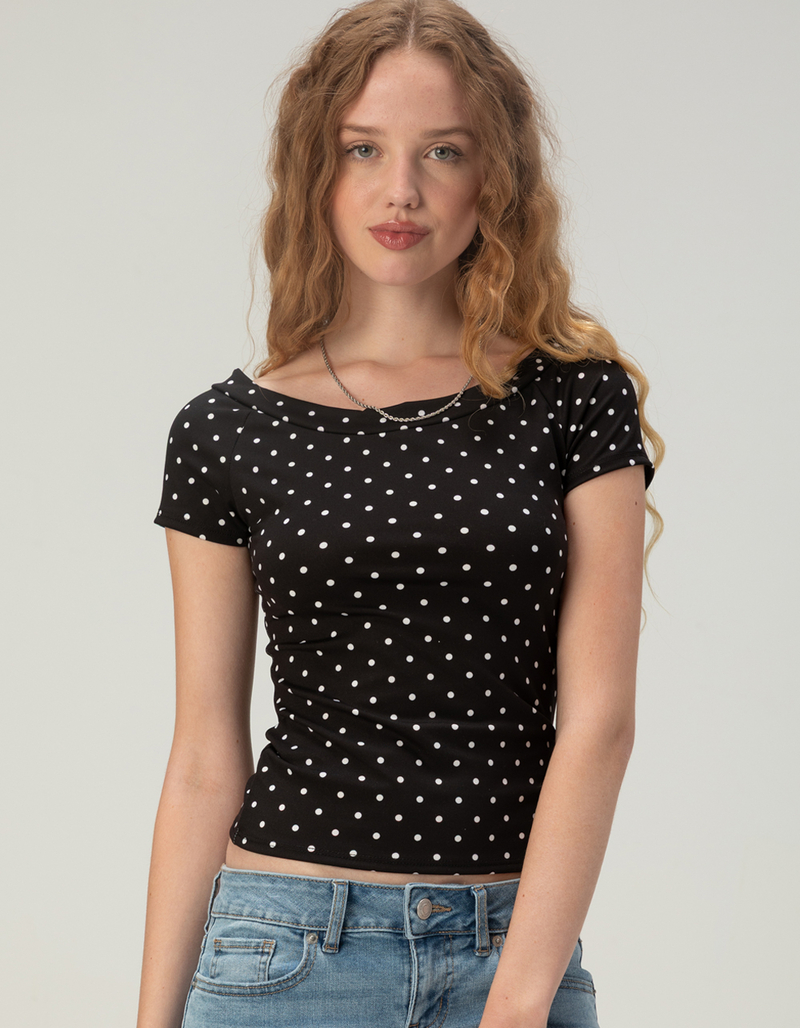 TILLYS Womens Open Neck Tee image number 0