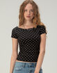 TILLYS Womens Open Neck Tee image number 1