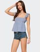 EDIKTED Jenson Backless Gingham Top image number 3