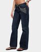 EDIKTED Tyler Studded Low Rise Bootcut Jeans image number 2