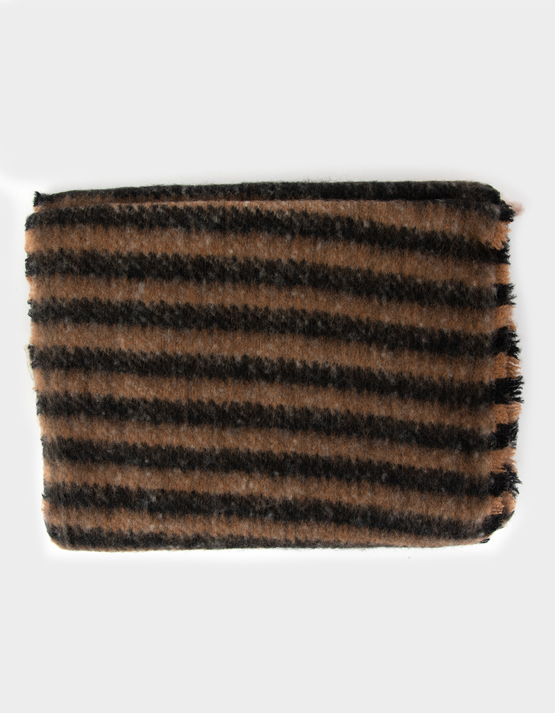 Stripe Cozy Fringe Womens Scarf image number 1