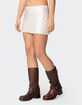 EDIKTED Bexley Bow Satin Mini Skirt image number 3