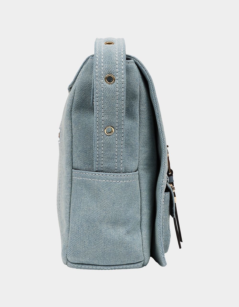 TRUE RELIGION Multi Patch Denim Messenger Bag image number 3