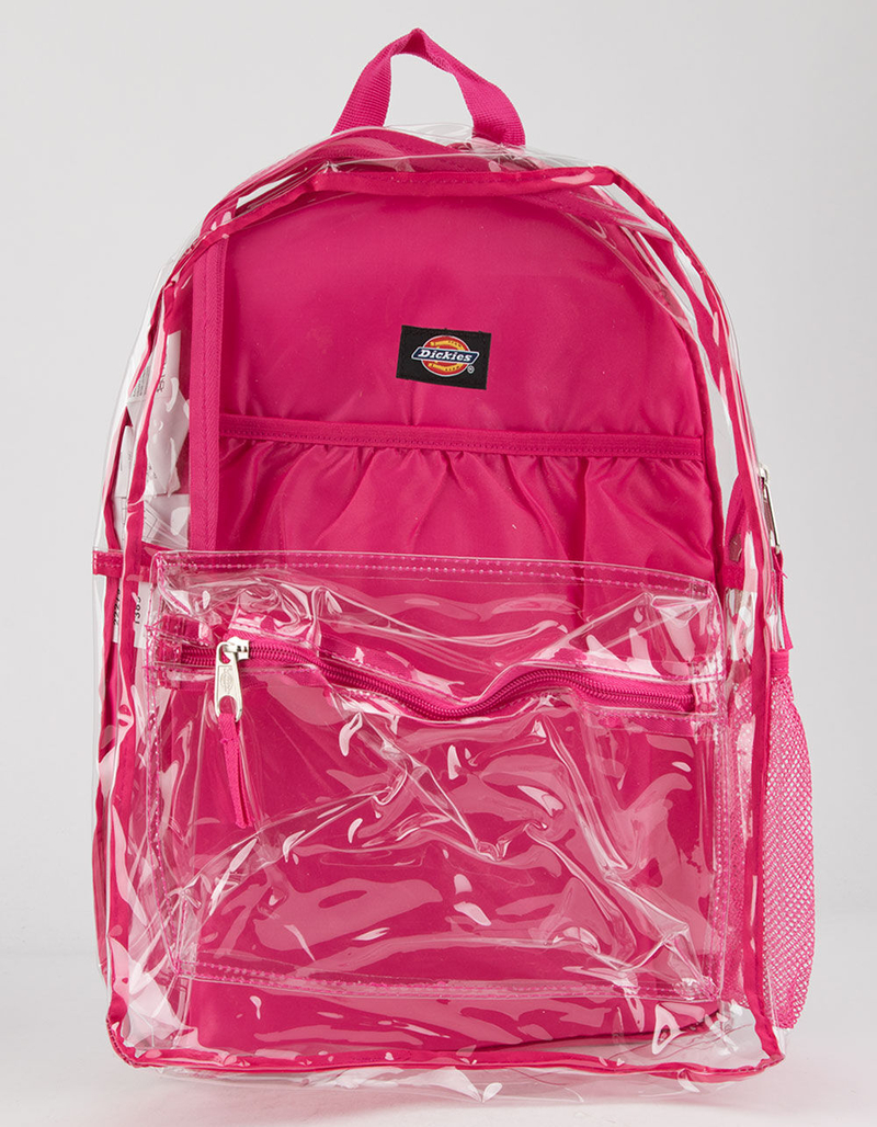 DICKIES Clear PVC Pink Backpack image number 0
