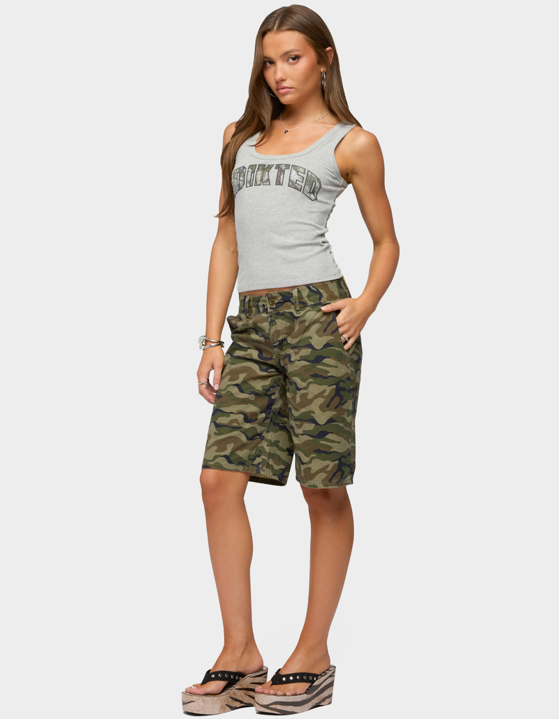 EDIKTED Girly Ribbed Tank Top image number 3
