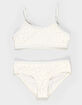 FULL TILT Textured Girls Bralette Bikini Set image number 2