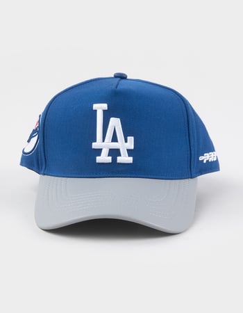 PRO STANDARD Los Angeles Dodgers City Ransom Leather Pinch Front Strapback Hat Alternative Image