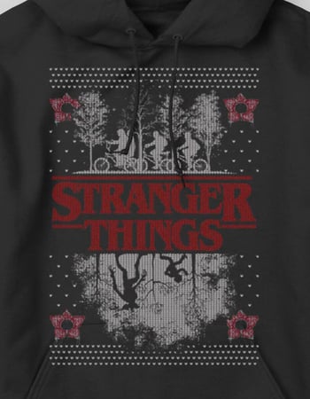 STRANGER THINGS Upside Down Holiday Unisex Hoodie Alternative Image