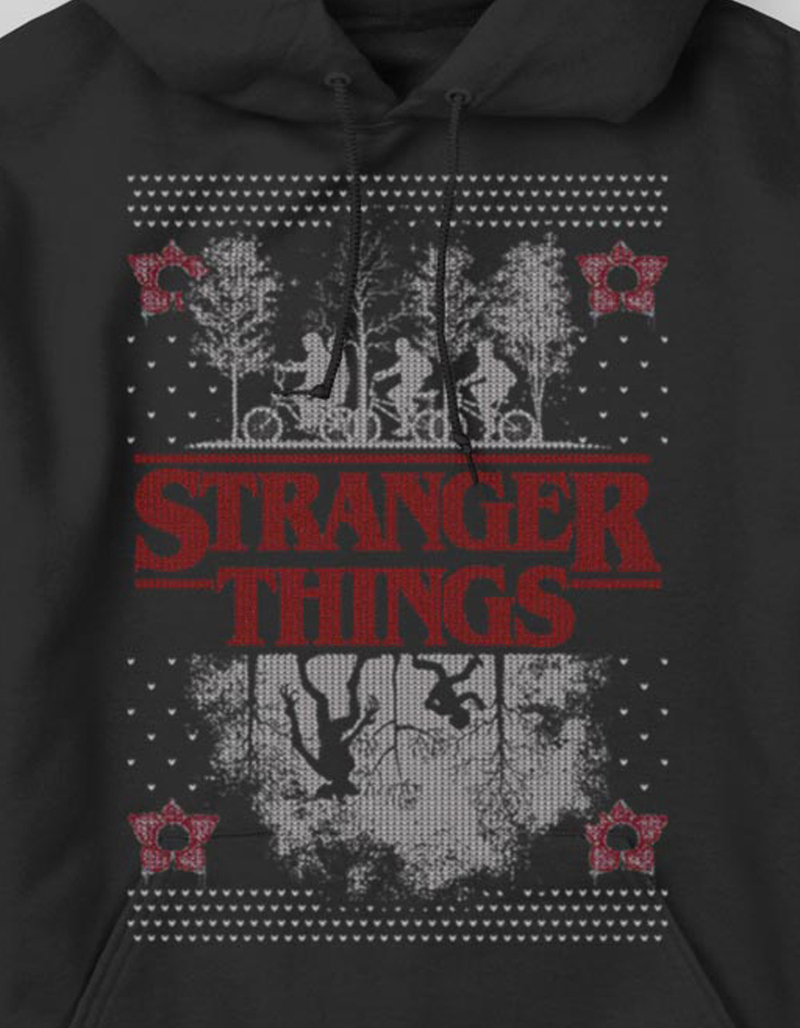 STRANGER THINGS Upside Down Holiday Unisex Hoodie BLACK Tillys